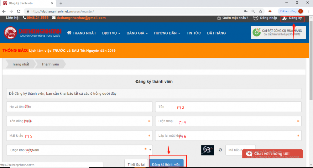 Hướng Dẫn Đăng Ký Tài Khoản